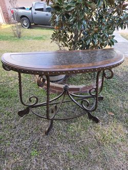 Entrance Table Metal And Wood