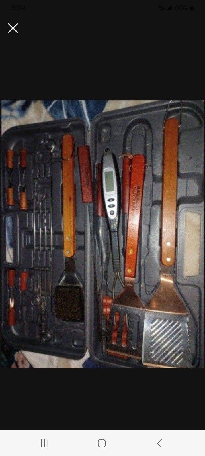 Bbq Utensils+temperature Reader All New $15