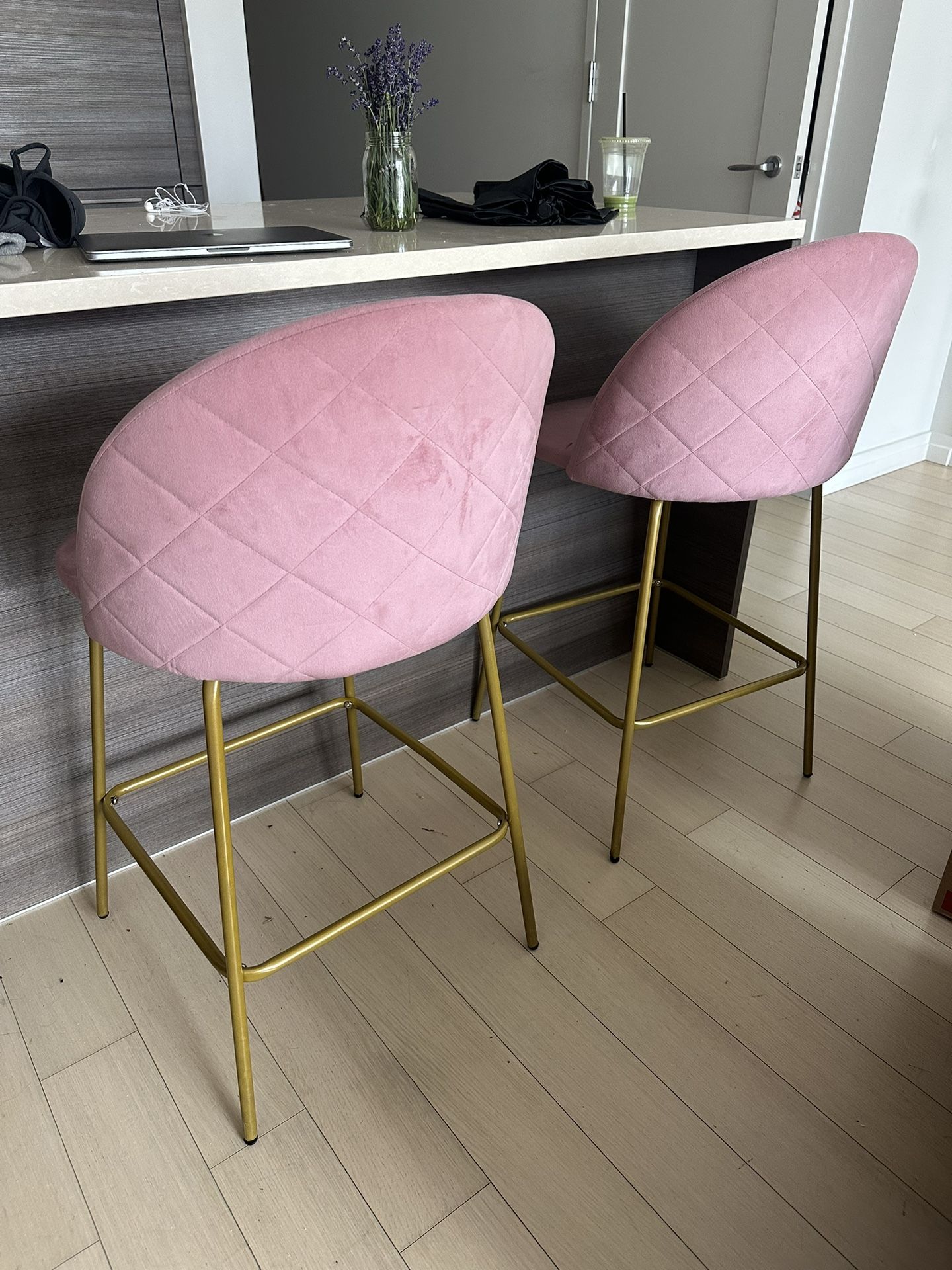 Imilea Upholstered Counter Stool (set Of 2)