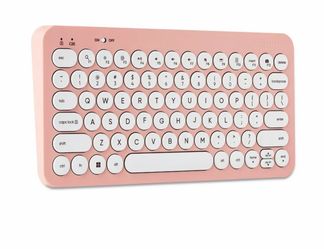 onn Mini Wireless Office Keyboard with USB Receiver, Pearl Blush Pink