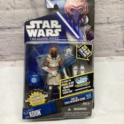 Star Wars Clone Wars PLO KOON Action Figure Cold Weather CW53 Hasbro 2011
