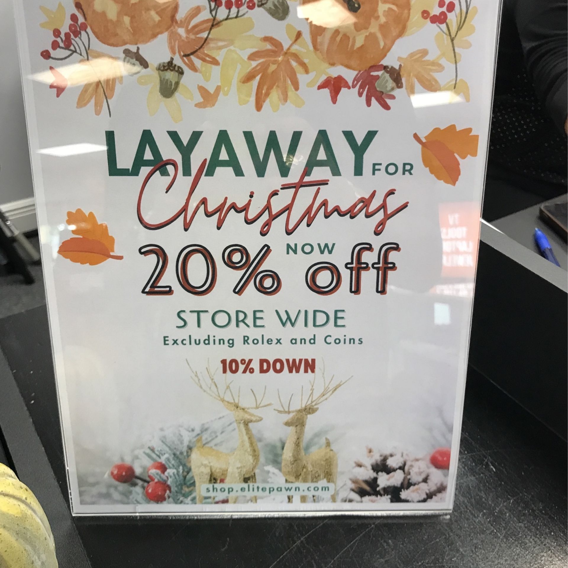 LAYAWAY FOR CHRISTMAS 20% OFF STORE WIDE