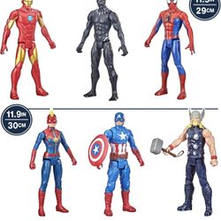 Marvel Titan Hero Series Action Figure Multipack, 6 Action Figures, 12-Inch Toys, Inspired By Marvel Comics, For Kids Ages 4 And Up