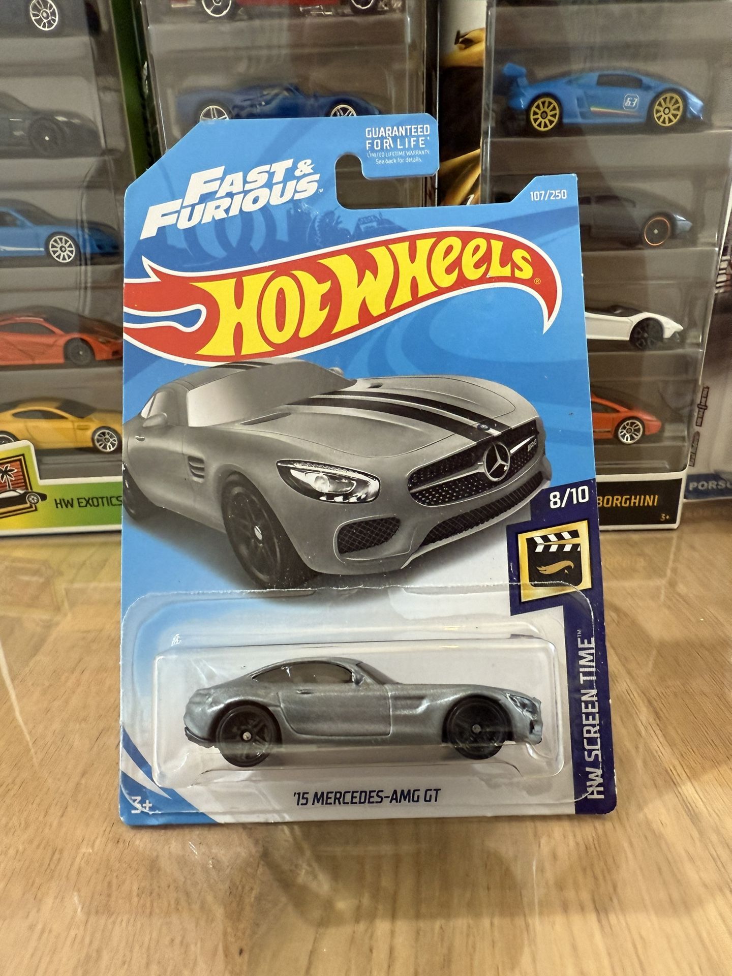 🎬🎥 HOT WHEELS 2017 - Fast & Furious - 2015 ‘15 Mercedes AMG GT - HW SCREEN TIME 8/10 - 107/250 - Movie Die Cast Toy 🎬🎥