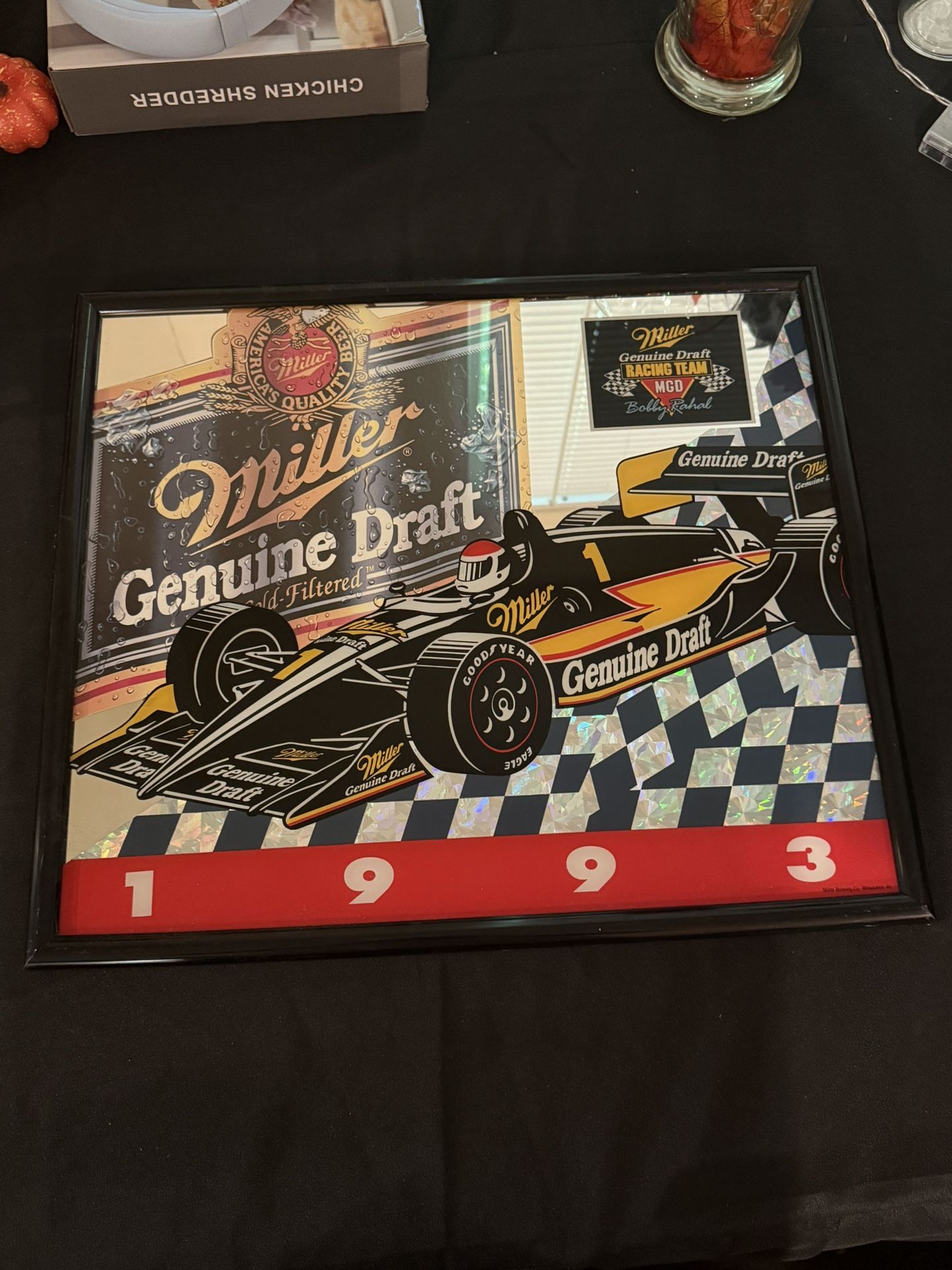 Miller Genuine Draft Grand Prix Bobby Rahal #1 Indy Car Mirror 1993