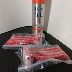 New (8 ct.) 4 blade shaving razors + shave cream all/$5