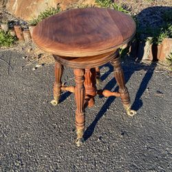 Antique Claw Foot Piano Stool