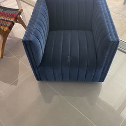 Two All Modern Blue Chairs 