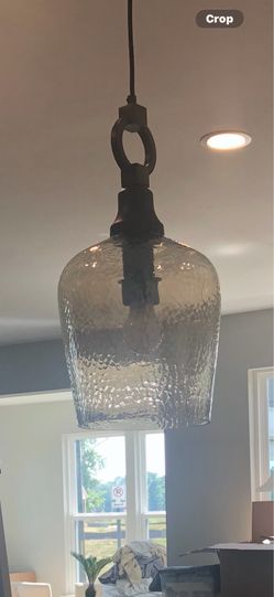 Beautiful set of hammered glass pendants