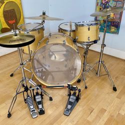 Ludwig Accent Custom Complete Drum Set 26 13 16 14” Lacquer Finish Mixed Cymbals Pdp Throne Double Pedal $675 Cash In Ontario 91762. Good condition. S