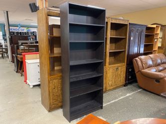 Dark Brown 6-Shelf Bookcase
