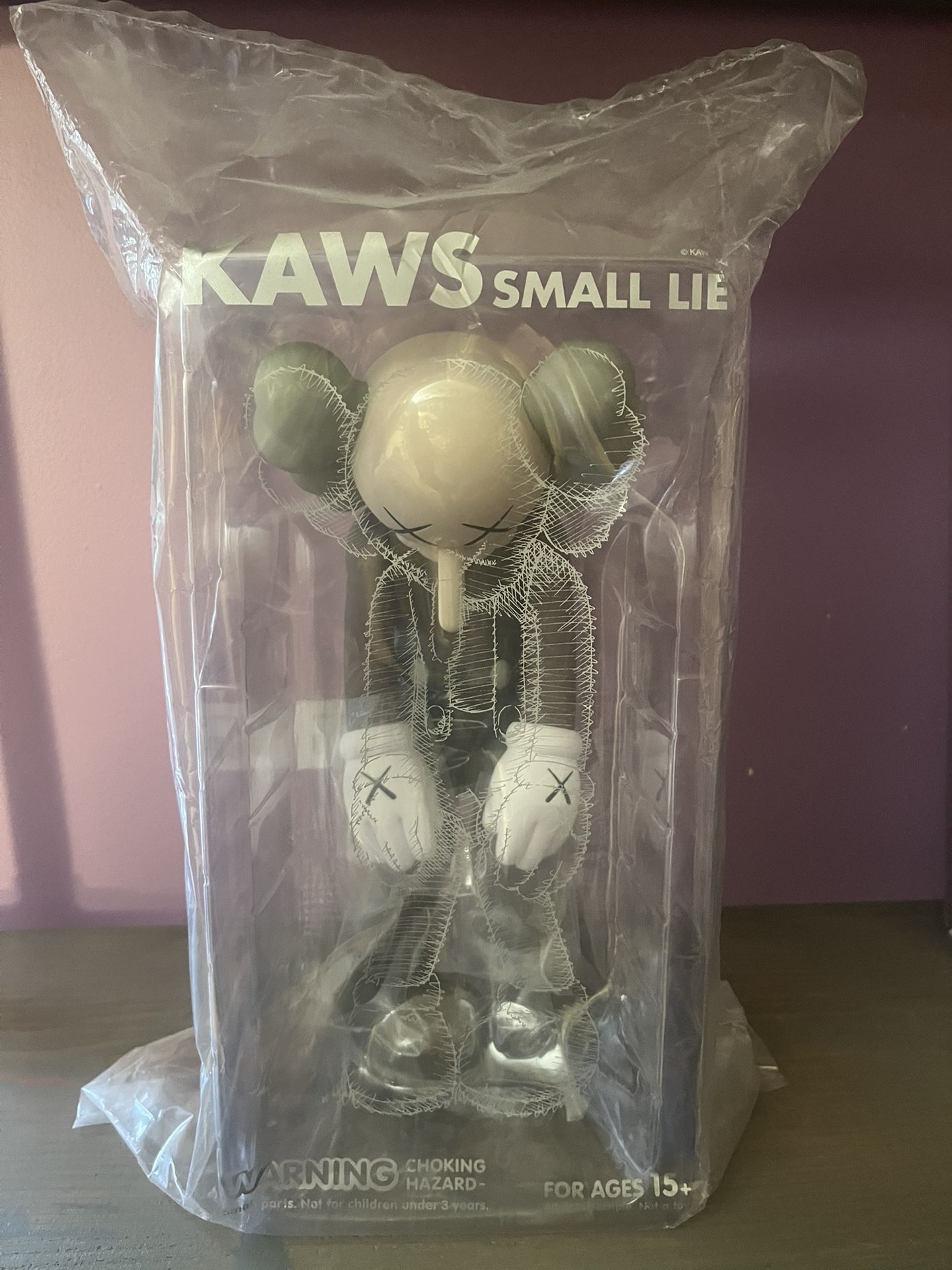 KAWS Small Lie Companion Vinyl Figure Brown Unopened New Sealed Authentic