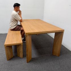 Castlery *Open Box* Dining Table with Bench Set ($500 OFF) Perfect Condition - Can Deliver