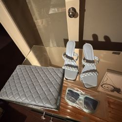 Woman's Heels Purse Glasses 