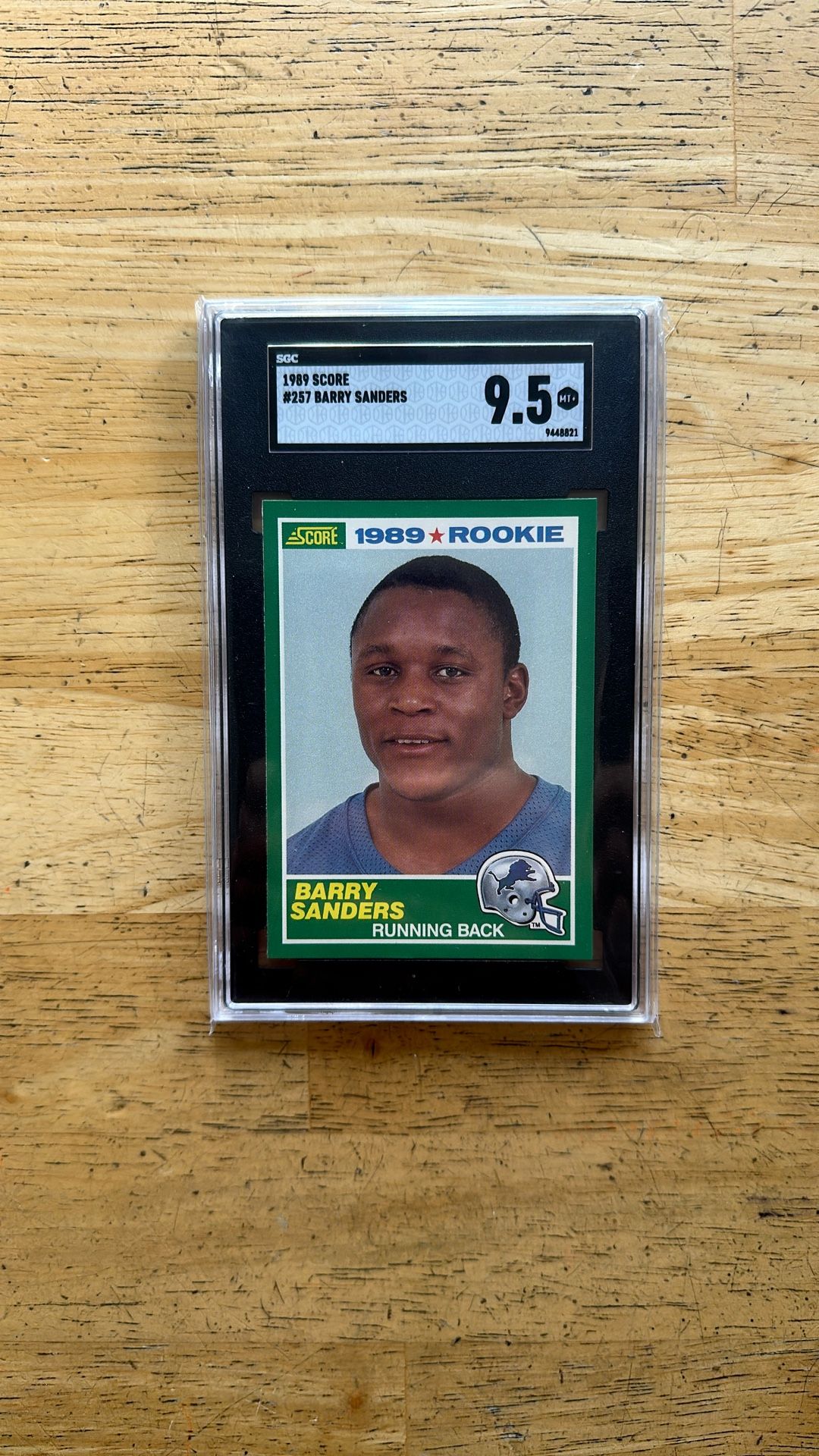 1989 Score Football Card#257 Barry Sanders SGC 9.5 (Mint +)