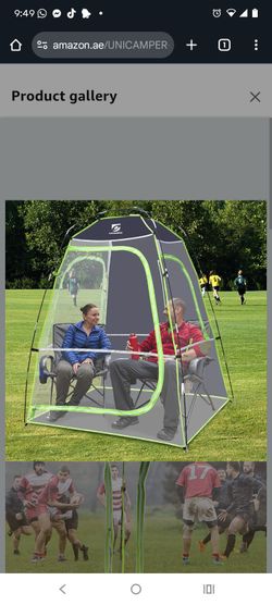 UNICAMPER Sports Tent for 1-2 Person Camping Pod Protection from Cold, Wind and Rain, Outdoor Bubble Tent with 270°-540° Field of View, Cozy Warm Shel