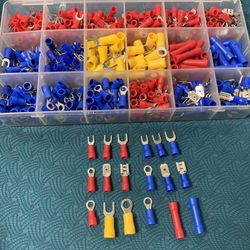 520 PCS Insulated Electrical Wire Splice Terminal Spade/ Crimp/ Ring Connector Kit