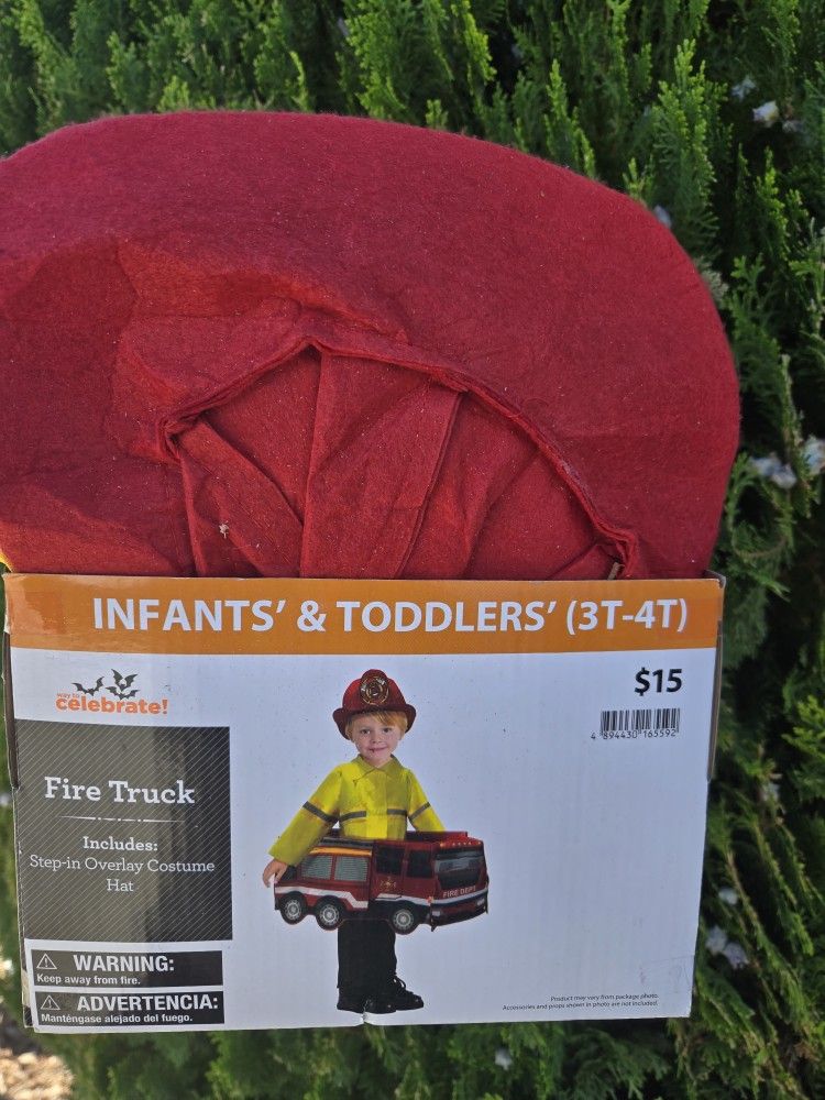 Infant and Toddlers Fire Truck Costume