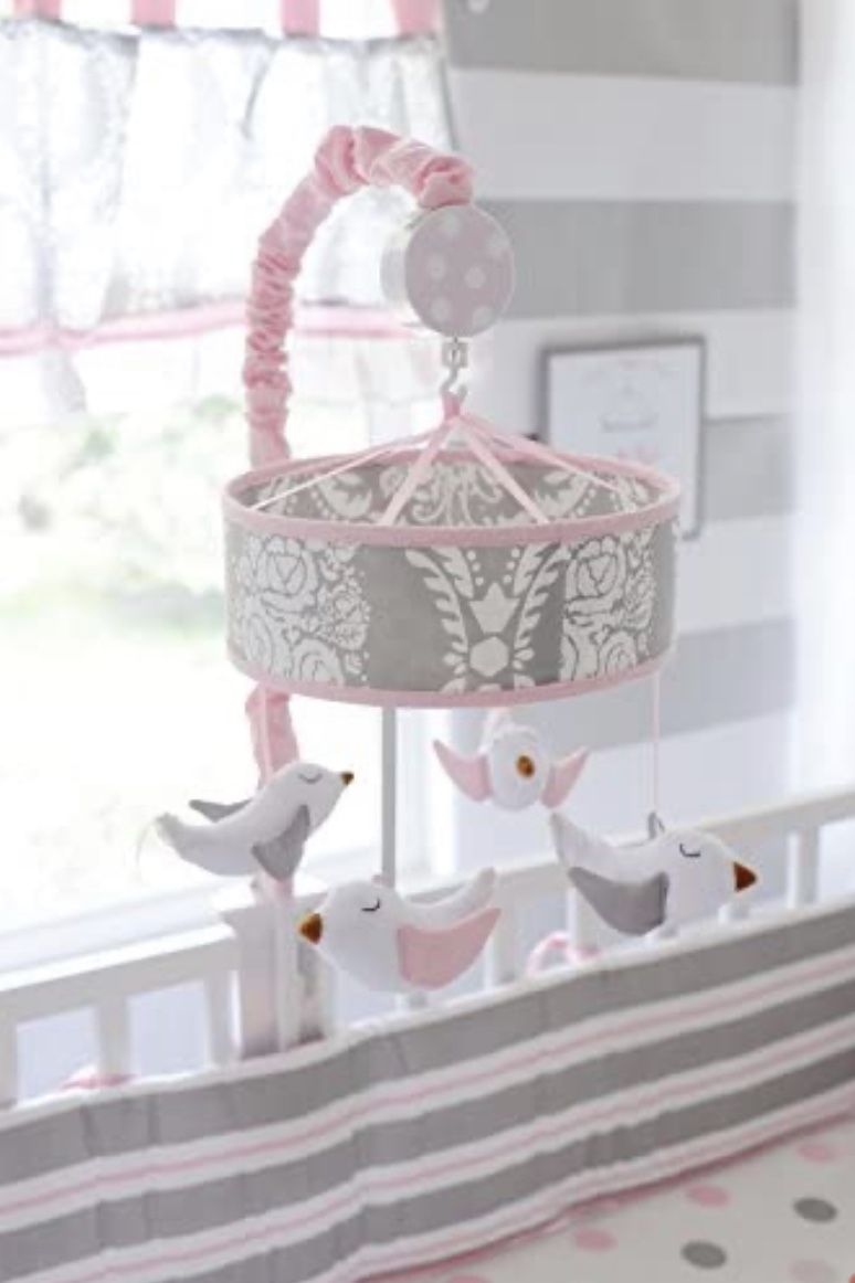 My Baby Sam, Inc. Musical Baby Crib Mobile Olivia Rose