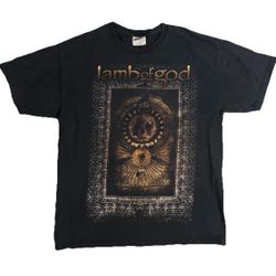2009 Lamb of God Metal Band, Original, Men’s T-Shirt - Hanes Size Large Black