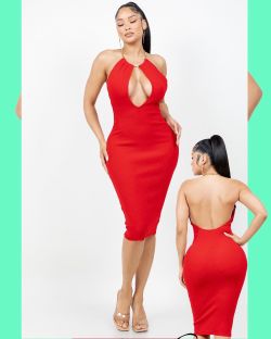Red Backless Dress