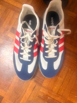 Red white and blue Adidas