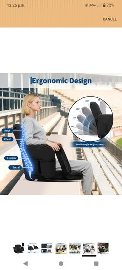 Ergonomic Stadium Bleacher Seat with Back Support