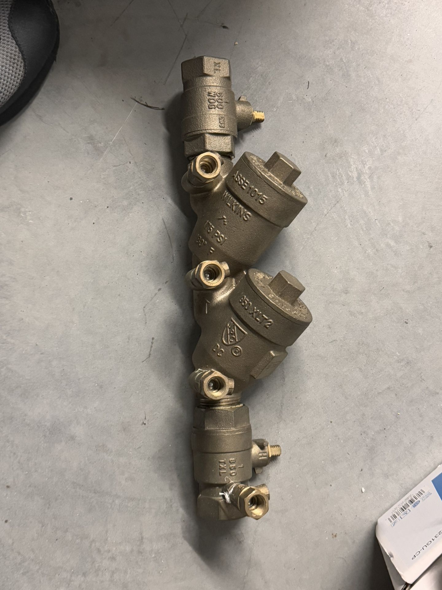 Double check backflow preventer