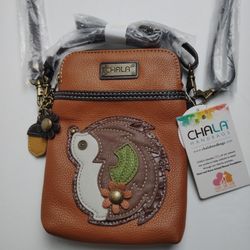 Chala Hedgehog Vegan Faux Leather Phone Crossbody - Purse - Wristlet (NWT)