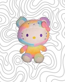 20" Hello Kitty Rainbow Sherbet Bear Plush