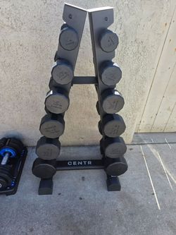 Centr Dumbbell Set with Rack 5–30 lbs