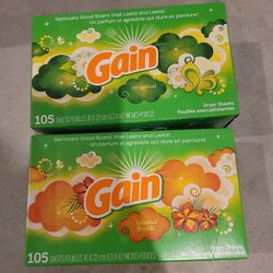 Gain Dryer Sheets (105 Sheets)