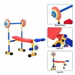 Redmon Fun and Fitness Exercise Equipment for Kids - Weight Bench Set :  : Sports & Outdoors