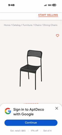 4x Black Stacking IKEA ADDE Chairs4