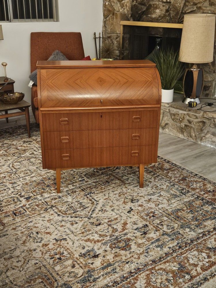 Mid Century Modern Teak Secretary Desk