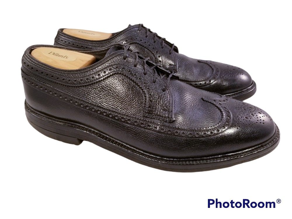 70'S SEARS PREMIERE COLLECTION MEN SHOES OXFORDS WINGTIP V CREAT IMPERIAL SZ 11