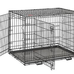 top paw 42” double door folding crate