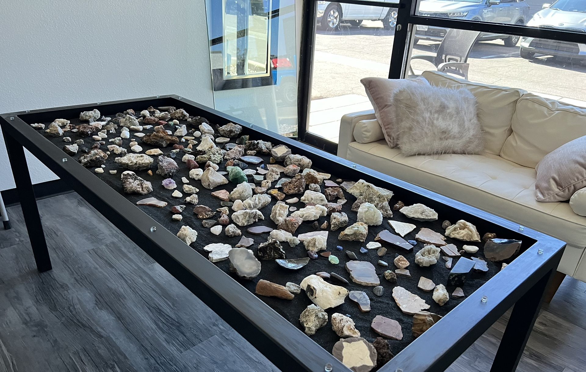 Crystal Desk 200+ Crystals & GemStones Stunning Work Space (72”x 30”x29”)