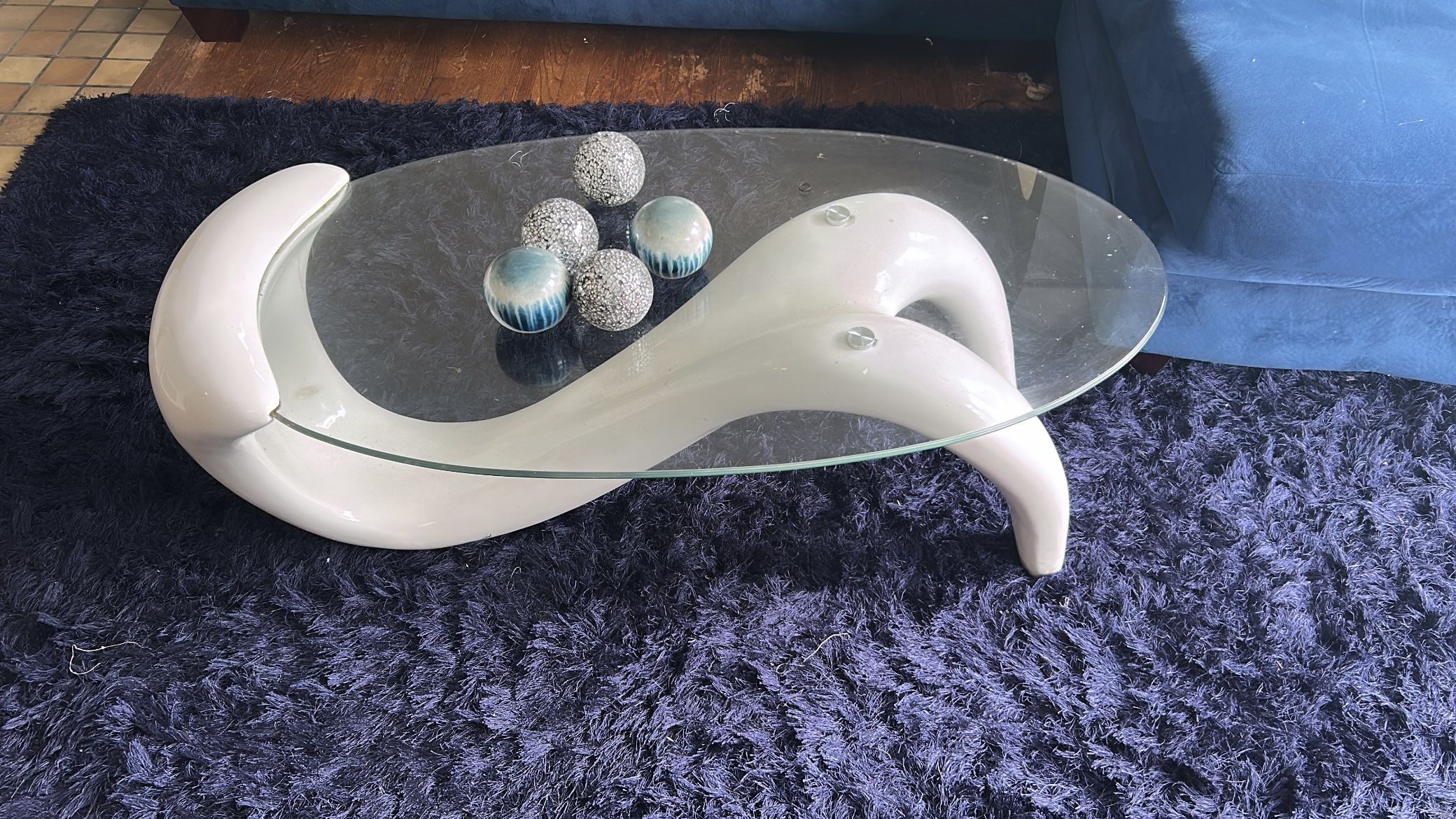 Moving Sale Couch Set, Large Area Rug, Glass Table