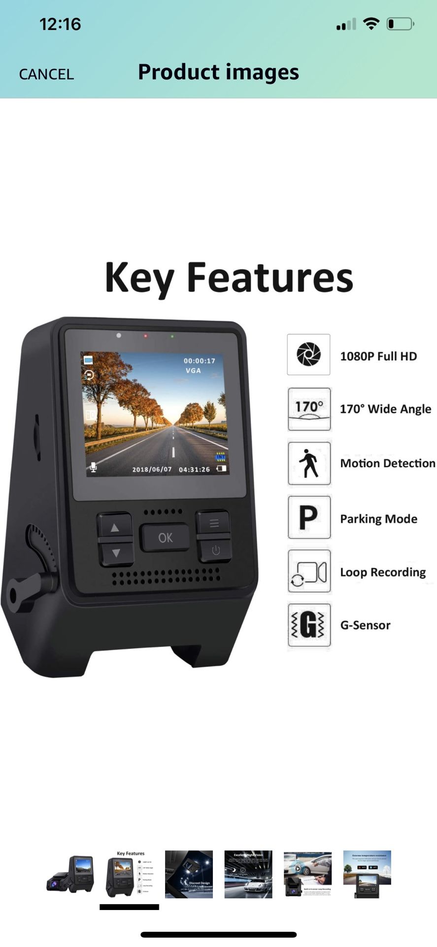 Dash Camera for Cars 1080P Full HD