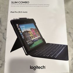 Logitech iPad Pro 10.5 inch Keyboard Case | SLIM COMBO with Detachable, Backlit, Wireless Keyboard and Smart Connector