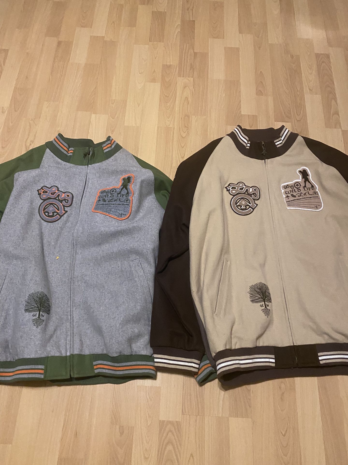 Both For Just $62 LRG Bomber Jackets (Brown&Tan) and (Green&Orange) 