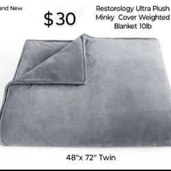 Brand New Restorology Ultra Plush Weighted Blanket 