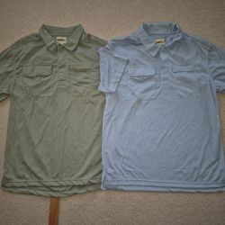 Set Of 2 Men's Gander Mountain TechUV Vented Fishing Shirts, M