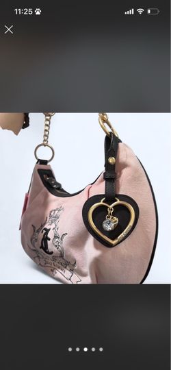 Juicy Couture Pink Velvet Hobo Bag