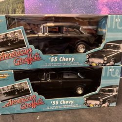 1:18 Scale American Graffiti 55 Chevy. New Unopened By Ertl American Muscle. $60.00 each.