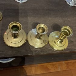 Colonial Brass Candle Holders