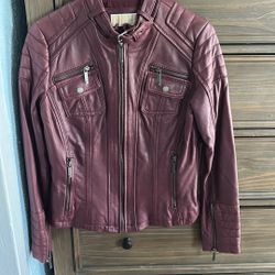 Burgundy Leather Jacket 