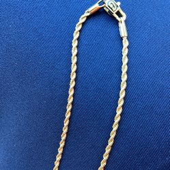Rope Bracelet 18k Gold Plated 