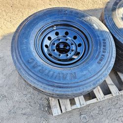 FOR SALE EACH TIRE WITH RIM ONLY FOR TRAILERS RADIAL 225 75R15 6 LUGS COLOR BLACK FOR ANY QUESTION TEXT ME PLEASE HABLO ESPAÑOL THANKS FOR WATCHING